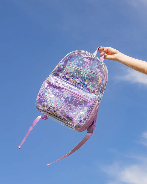 Purple Glitter Confetti Backpack