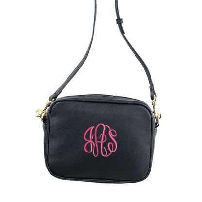 Personalized Black Crossbody Handbag