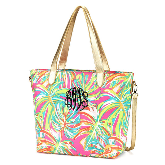 Personalized Tropical Palm Travel Tote