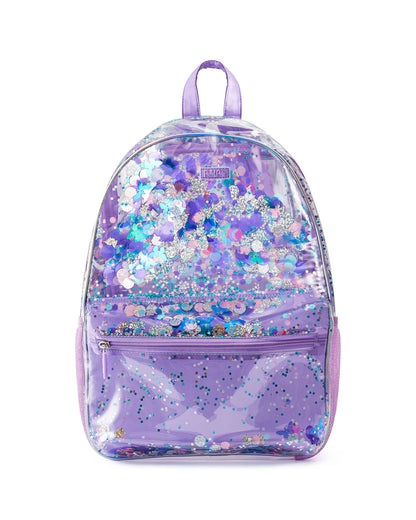 Purple Glitter Confetti Backpack