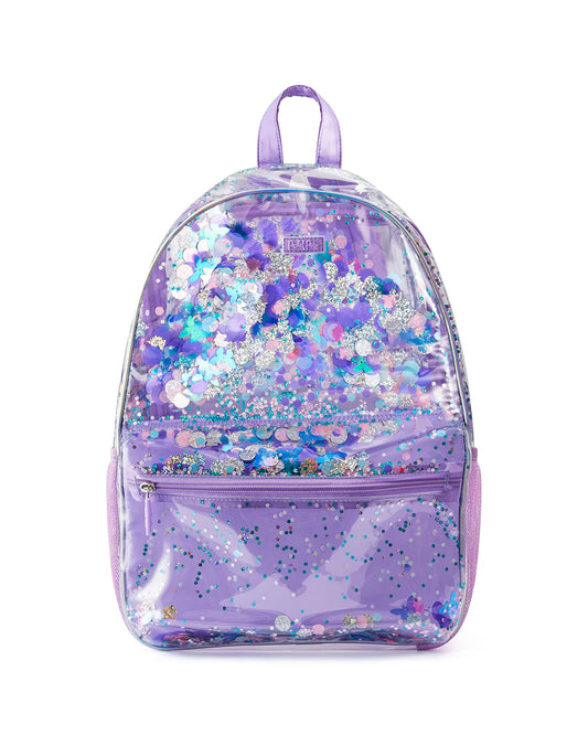 Purple Glitter Confetti Backpack