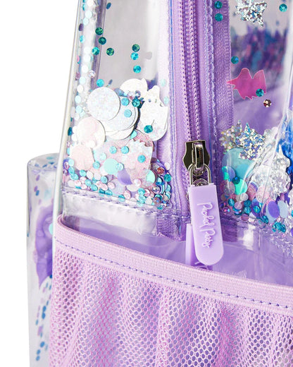 Purple Glitter Confetti Backpack & Lunchbox Matching Set