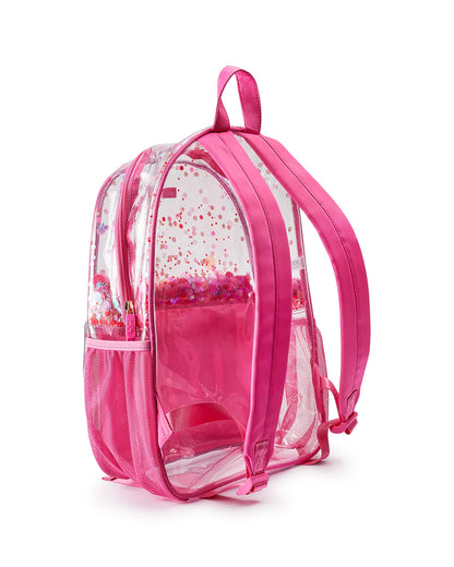 Hot Pink Glitter Confetti Backpack & Lunchbox Matching Set