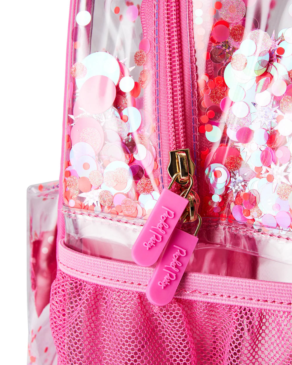 Hot Pink Glitter Confetti Backpack, Lunchbox & Pouch Matching Set