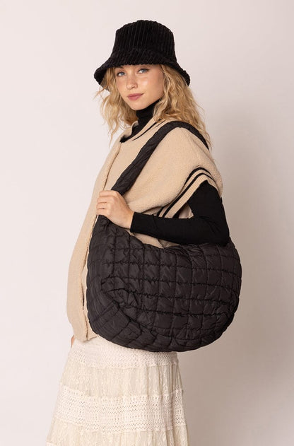 18" Extra Large Quilted Puffer Tote Bag