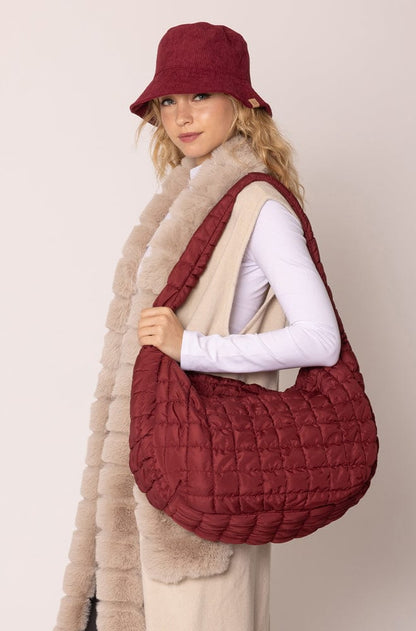 18" Extra Large Quilted Puffer Tote Bag