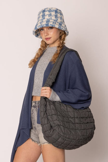 18" Extra Large Quilted Puffer Tote Bag