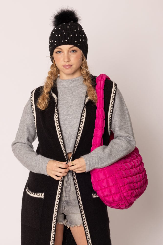 18" Extra Large Quilted Puffer Tote Bag