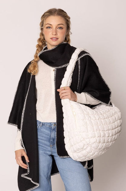 18" Extra Large Quilted Puffer Tote Bag