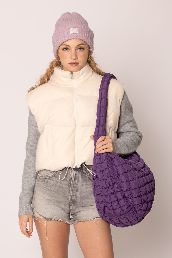 18" Extra Large Quilted Puffer Tote Bag