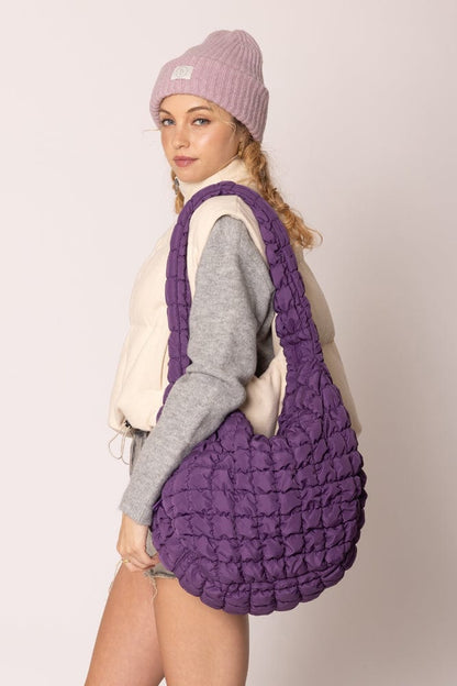 18" Extra Large Quilted Puffer Tote Bag