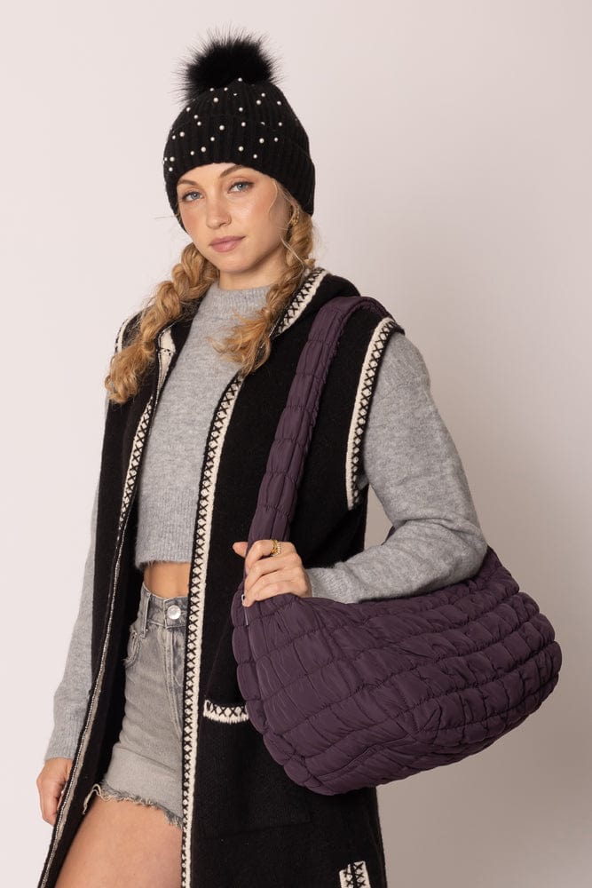 18" Extra Large Quilted Puffer Tote Bag