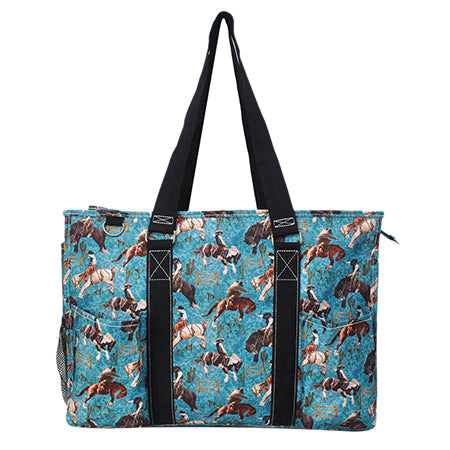 18" Giddy Up Zippered Caddy Large Organizer Tote Bag