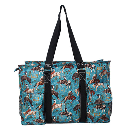 18" Giddy Up Zippered Caddy Large Organizer Tote Bag