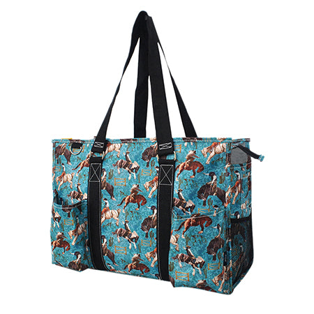 18" Giddy Up Zippered Caddy Large Organizer Tote Bag