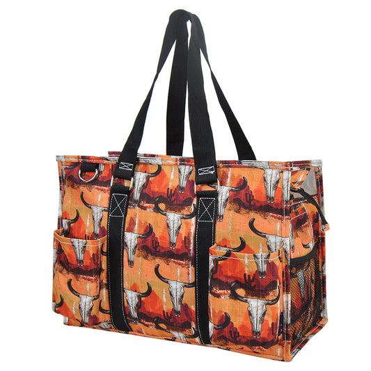 15" Rustic Horizon Zippered Caddy Organizer Tote Bag