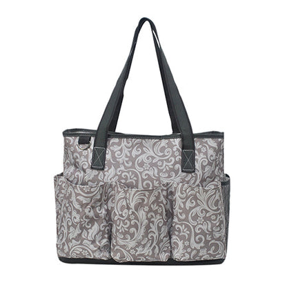 Floral Vines Large Utility Caddy Tote