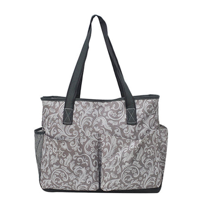 Floral Vines Large Utility Caddy Tote