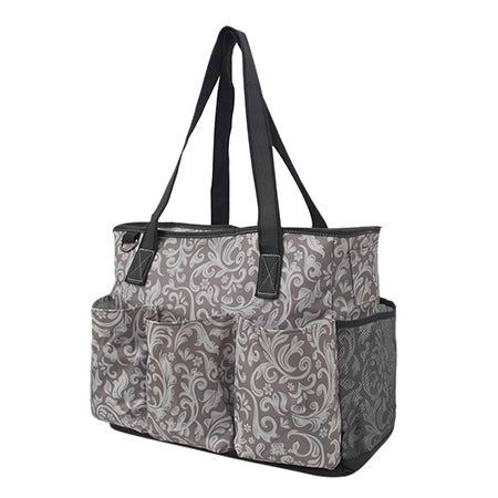 Floral Vines Large Utility Caddy Tote