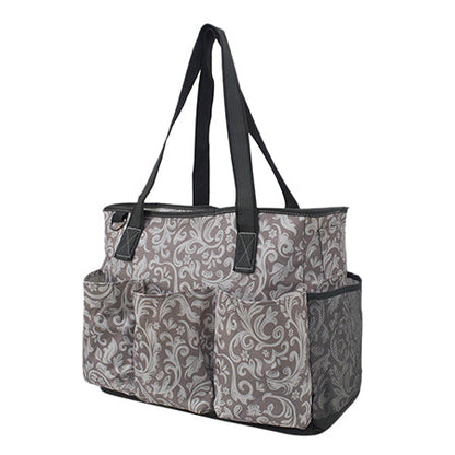 Floral Vines Large Utility Caddy Tote