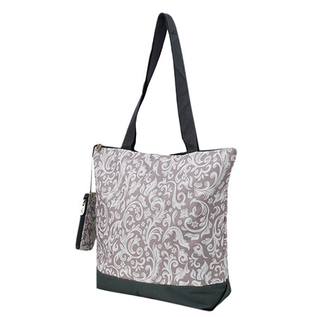 Floral Vines Canvas Tote Bag