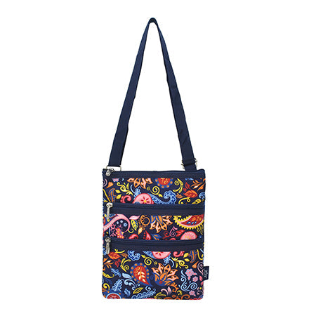 Paisley Whirl Messenger Hipster Bag