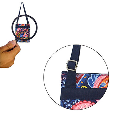 Paisley Whirl Messenger Hipster Bag