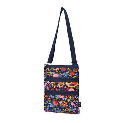 Paisley Whirl Messenger Hipster Bag