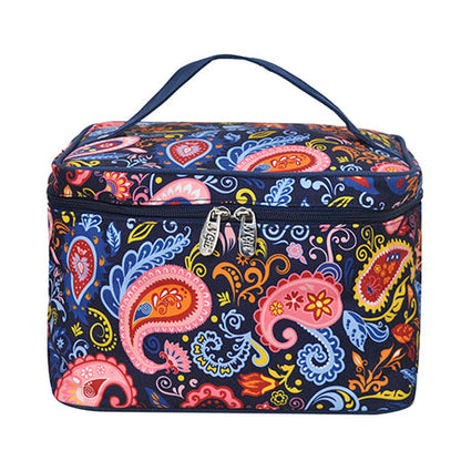 Paisley Whirl Large Top Handle Cosmetic Case