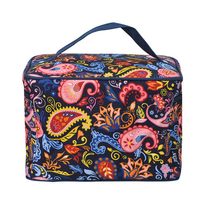 Paisley Whirl Large Top Handle Cosmetic Case