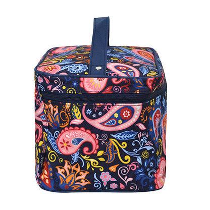 Paisley Whirl Large Top Handle Cosmetic Case