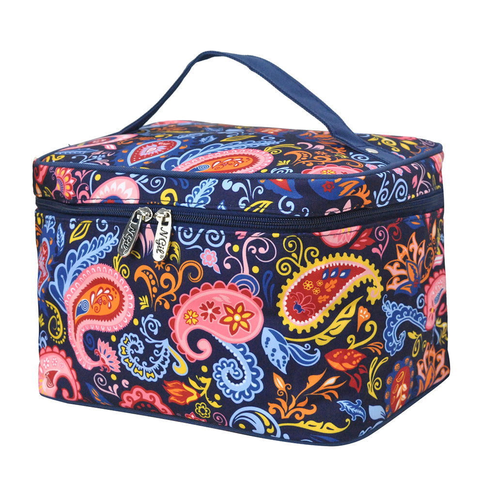 Paisley Whirl Large Top Handle Cosmetic Case