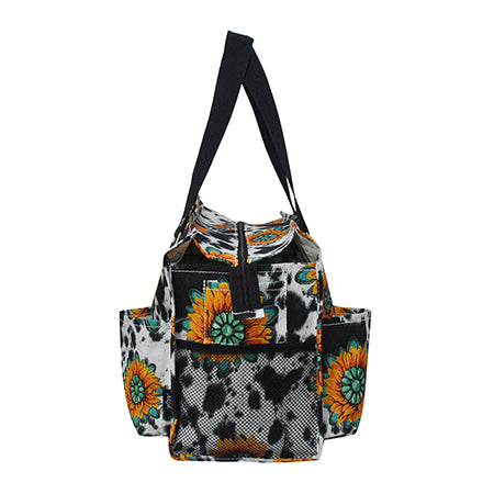 15" Sunflower Farm Zippered Caddy Organizer Tote Bag