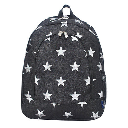 Black Glitter Super Star Canvas Backpack