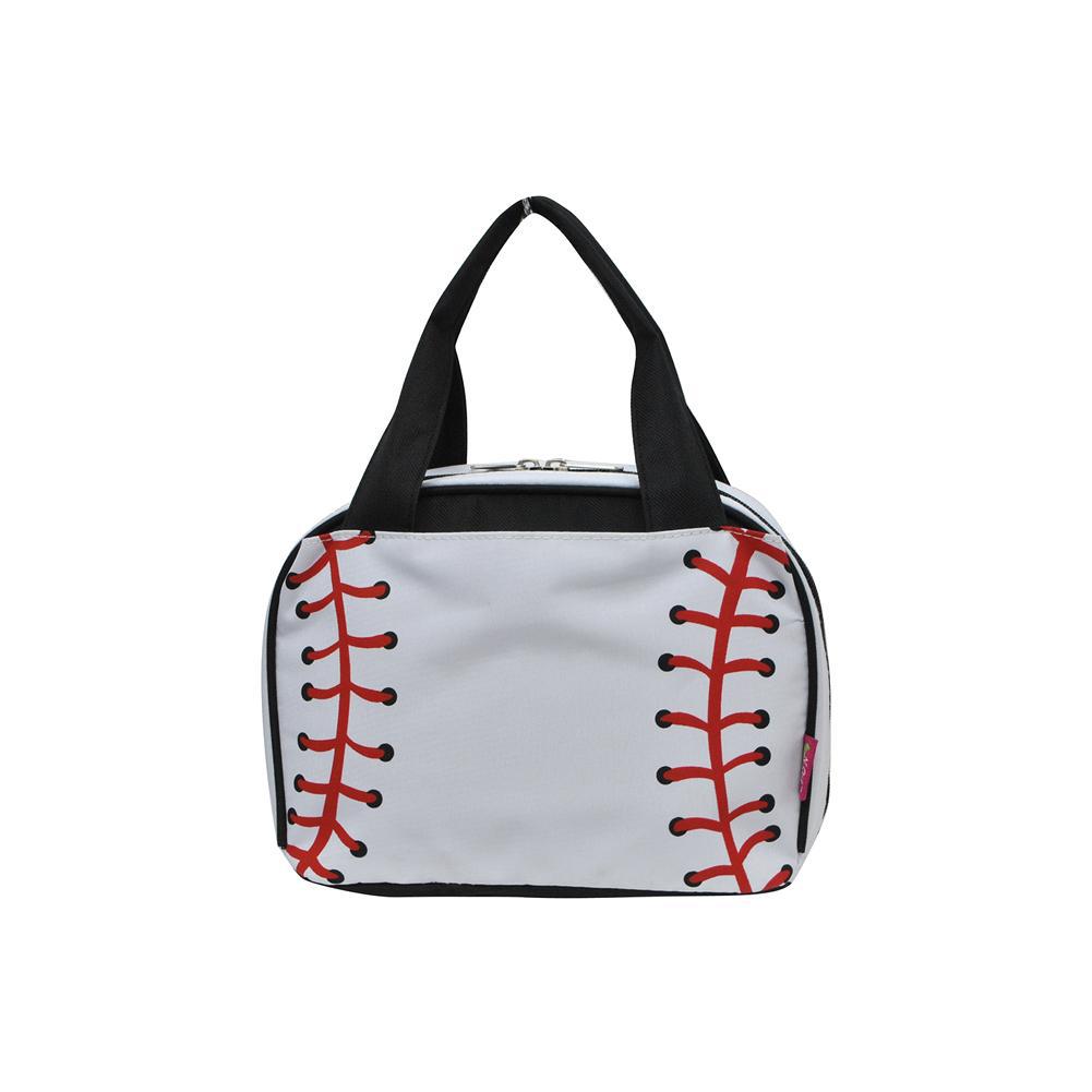 Baseball White Insulated Lunch Bag