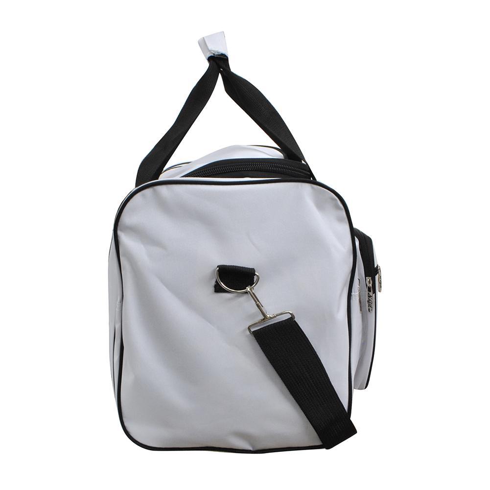 Baseball White Canvas 20" Duffle Bag