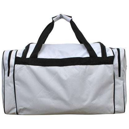 Baseball White Canvas 23" Duffle Bag