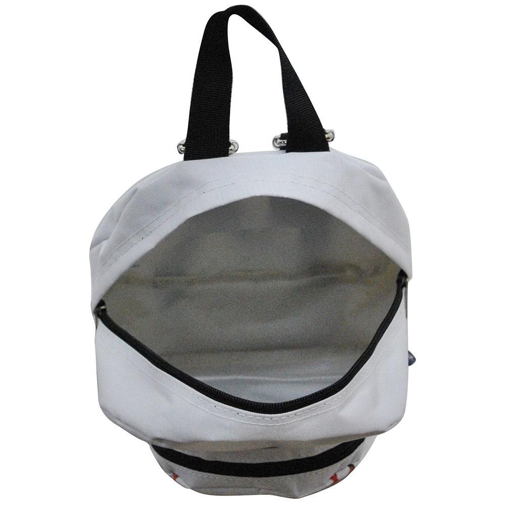 Baseball White Canvas Mini Backpack