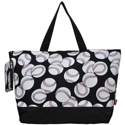 Baseball XL Canvas Tote Bag