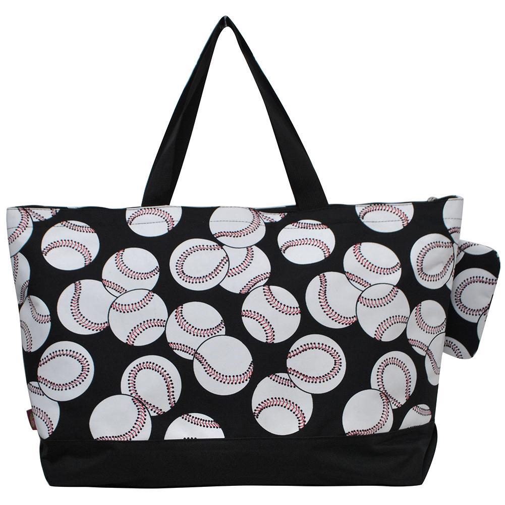 Baseball XL Canvas Tote Bag