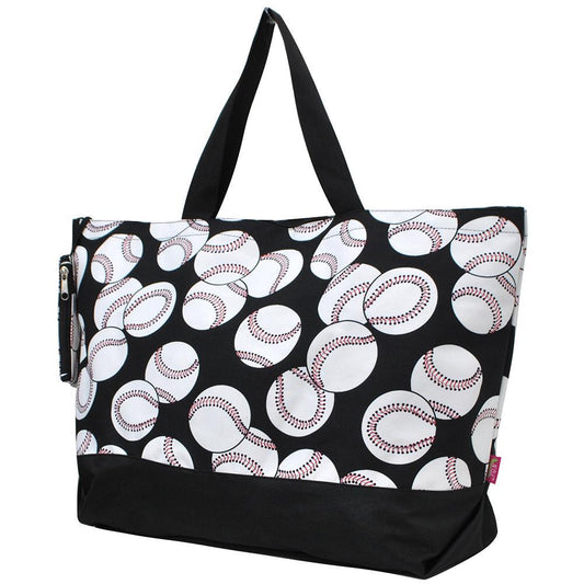 Baseball XL Canvas Tote Bag