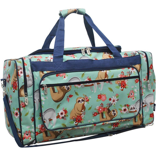 Happy Sloth Canvas 23" Duffle Bag