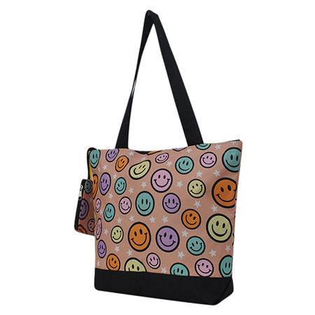 Happy Vibes Canvas Tote Bag