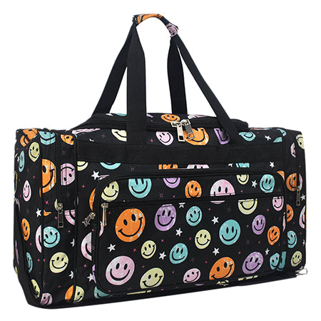 Smiley Faces Canvas 23" Duffle Bag