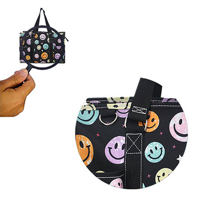 15" Smiley Faces Zippered Caddy Organizer Tote Bag