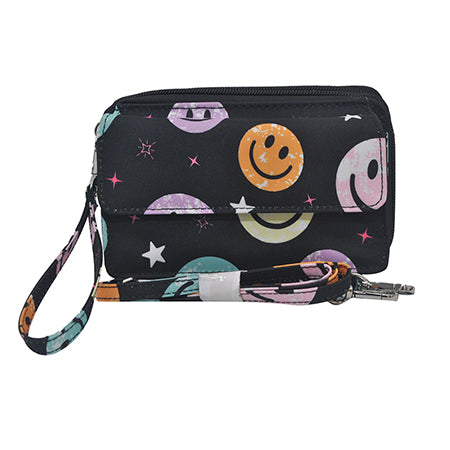 Smiley Face Canvas All in One Wallet