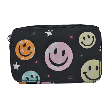 Smiley Face Canvas All in One Wallet