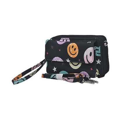 Smiley Face Canvas All in One Wallet