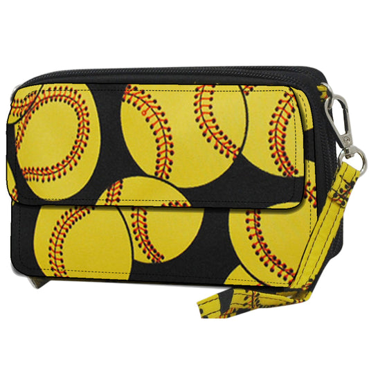 Softball Canvas All In One Wallet