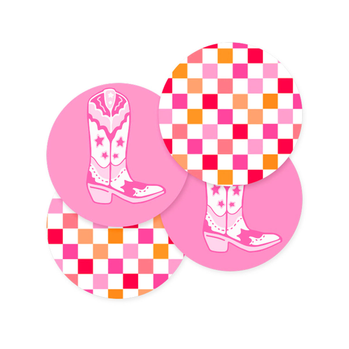 Preppy Check Coaster Set